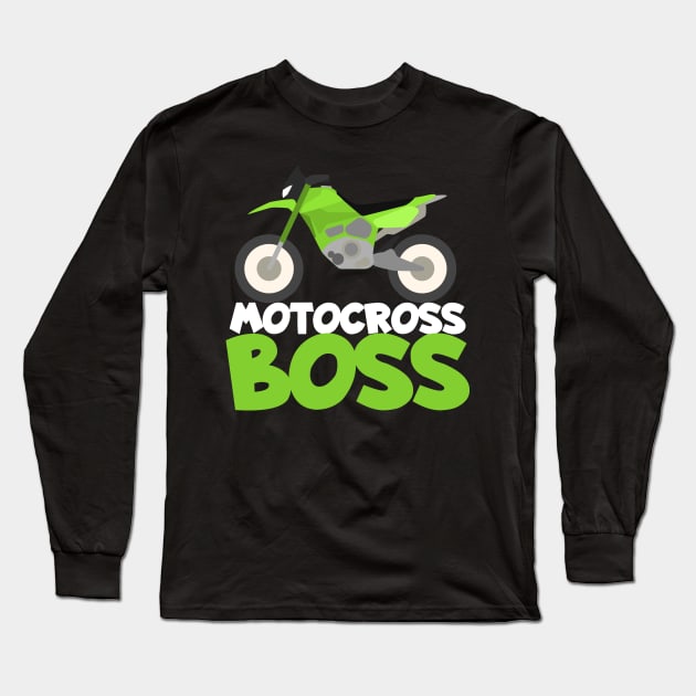 Motocross boss Long Sleeve T-Shirt by maxcode